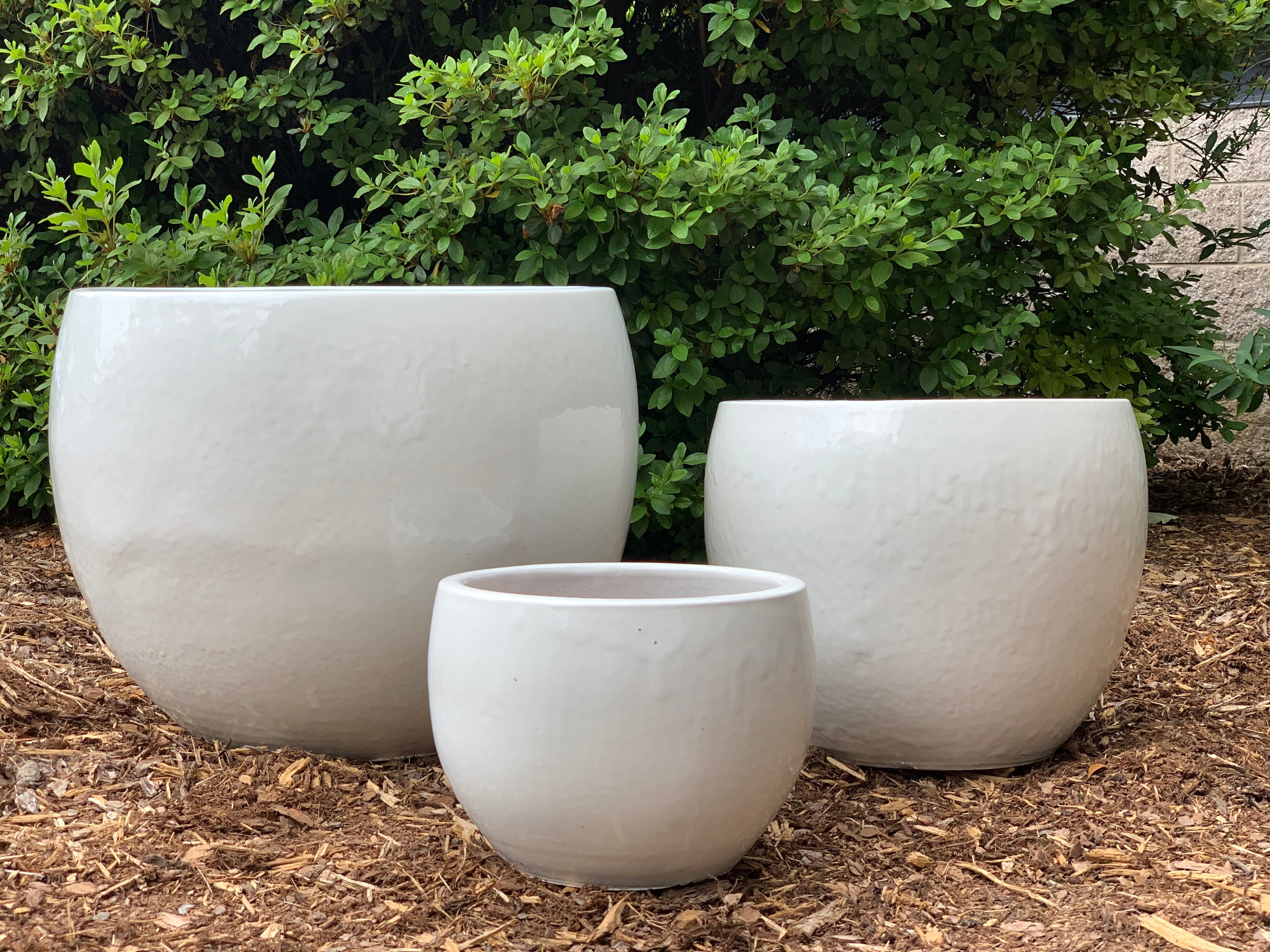 outdoor plant pots extra large METRO PLANTER (LG) 16"X20" -WHITE – Grassland Aquatics