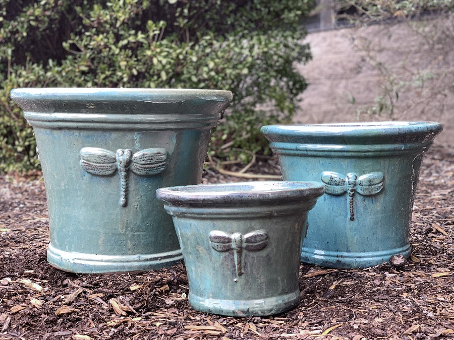 dragonfly plant pot DRAGONFLY POT 21"H X 17"W