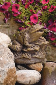 Fountain-Frog On Leaves (Plumbed)