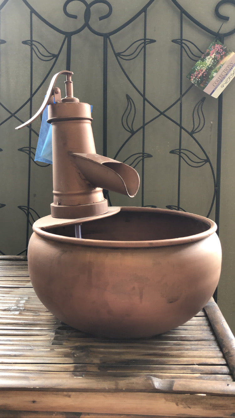Copper Pump Handle Fountain  12”x16”