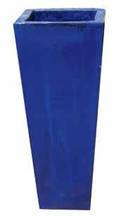 TALL TAPERED SQUARE VASE BLUE 15x34